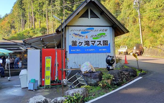 マス園釜ケ滝 あまご いわな ます釣りが楽しめる 岐阜県 釣り野郎